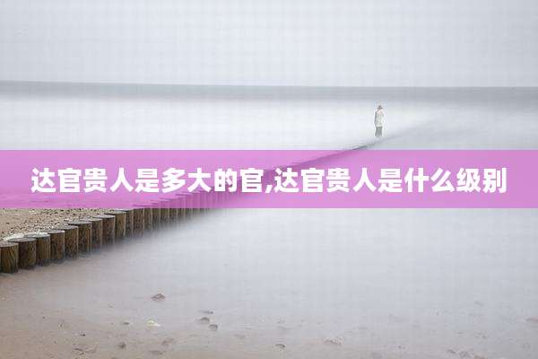 达官贵人是多大的官,达官贵人是什么级别