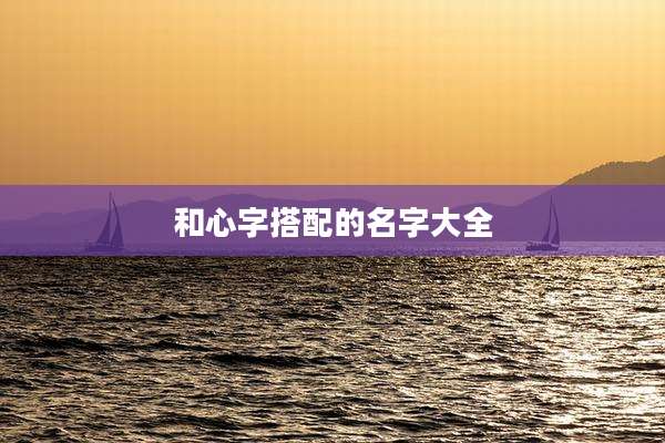 和心字搭配的名字大全