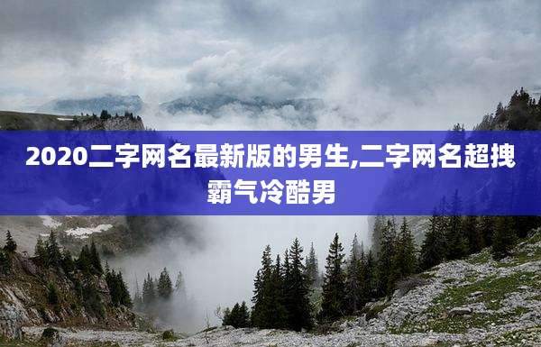 2020二字网名最新版的男生,二字网名超拽霸气冷酷男