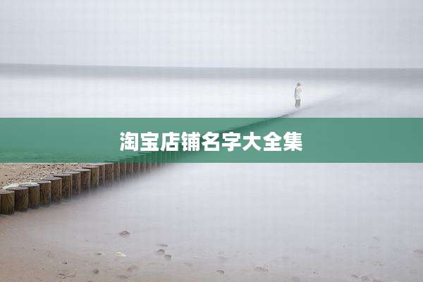 淘宝店铺名字大全集
