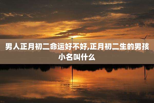 男人正月初二命运好不好,正月初二生的男孩小名叫什么
