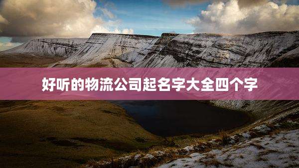 好听的物流公司起名字大全四个字