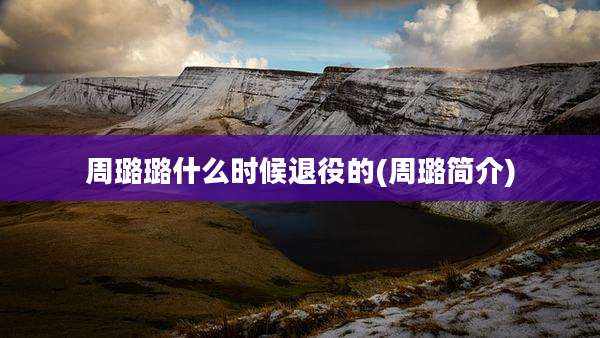 周璐璐什么时候退役的(周璐简介)
