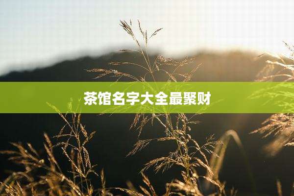 茶馆名字大全最聚财