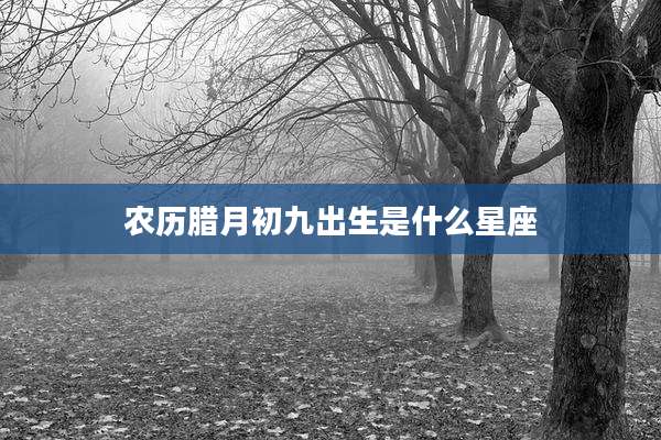 农历腊月初九出生是什么星座