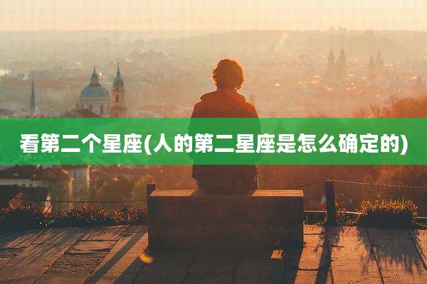 看第二个星座(人的第二星座是怎么确定的)