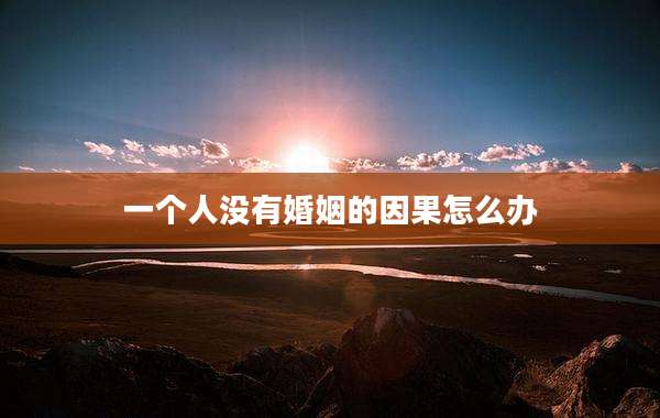 一个人没有婚姻的因果怎么办