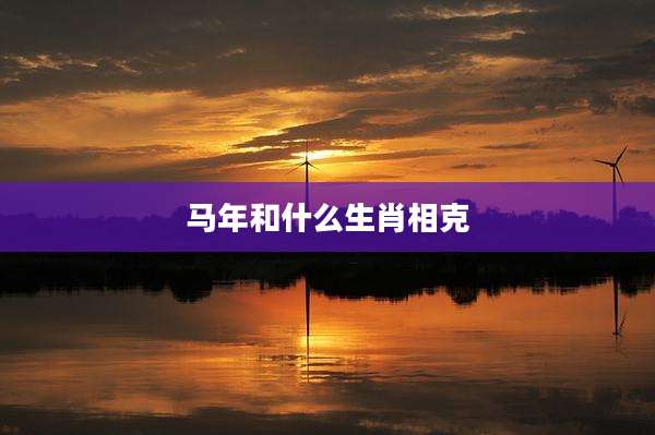 马年和什么生肖相克