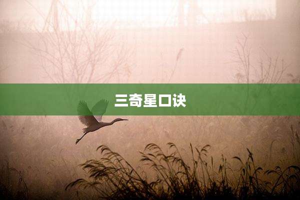 三奇星口诀