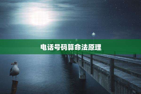 电话号码算命法原理