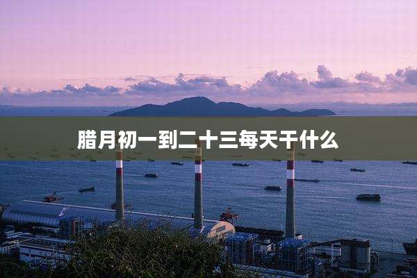 腊月初一到二十三每天干什么