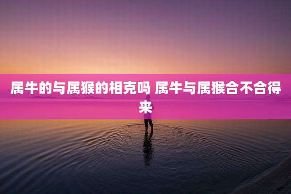 属牛的与属猴的相克吗 属牛与属猴合不合得来