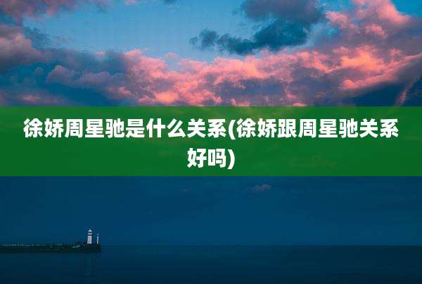徐娇周星驰是什么关系(徐娇跟周星驰关系好吗)