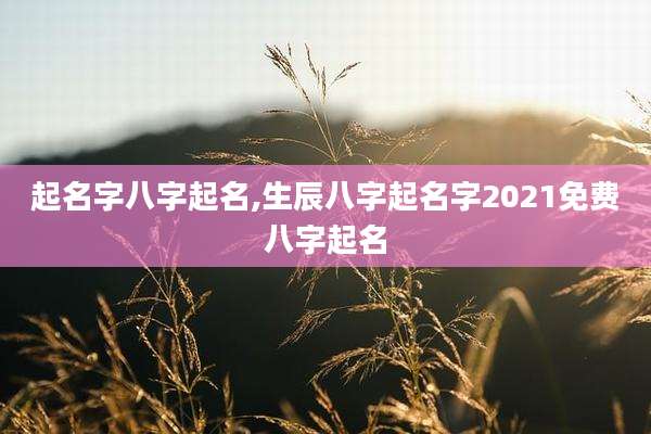 起名字八字起名,生辰八字起名字2021免费八字起名