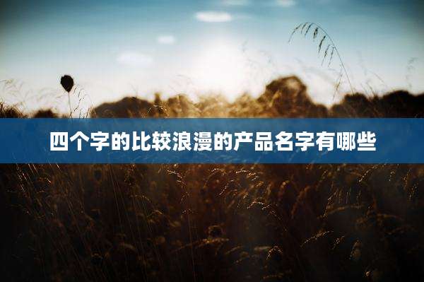 四个字的比较浪漫的产品名字有哪些