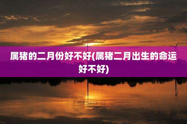 属猪的二月份好不好(属猪二月出生的命运好不好)