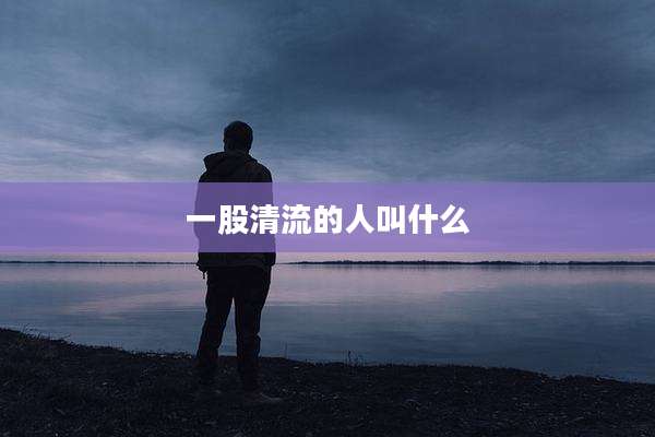 一股清流的人叫什么