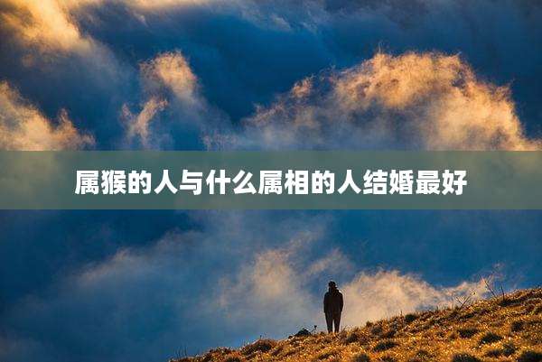 属猴的人与什么属相的人结婚最好