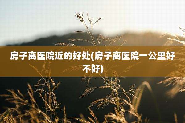 房子离医院近的好处(房子离医院一公里好不好)