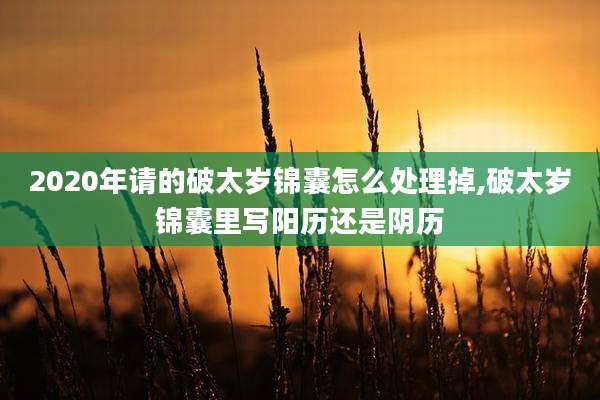2020年请的破太岁锦囊怎么处理掉,破太岁锦囊里写阳历还是阴历