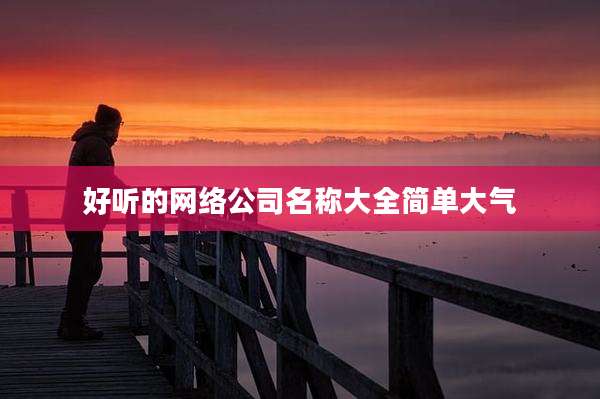 好听的网络公司名称大全简单大气