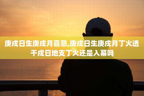 庚戌日生庚戌月喜忌,庚戌日生庚戌月丁火透干戌日地支丁火还是入幕吗