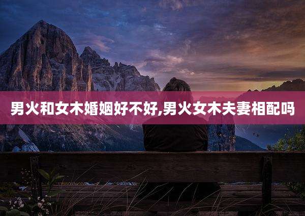 男火和女木婚姻好不好,男火女木夫妻相配吗