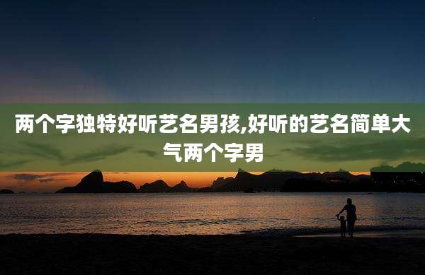 两个字独特好听艺名男孩,好听的艺名简单大气两个字男