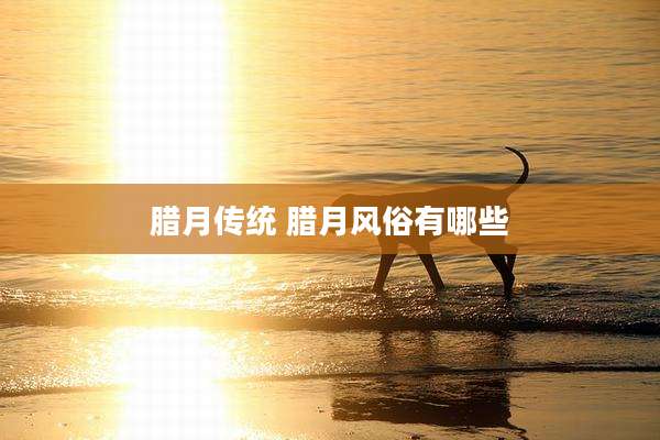 腊月传统 腊月风俗有哪些