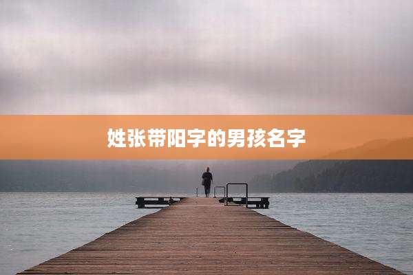 姓张带阳字的男孩名字