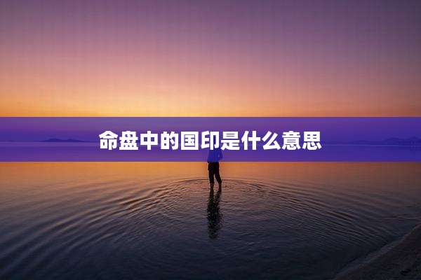 命盘中的国印是什么意思