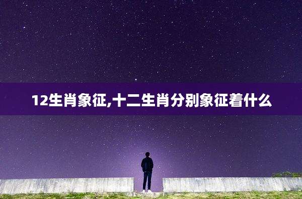 12生肖象征,十二生肖分别象征着什么