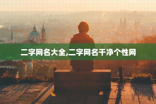 二字网名大全,二字网名干净个性网