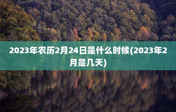 2023年农历2月24日是什么时候(2023年2月是几天)