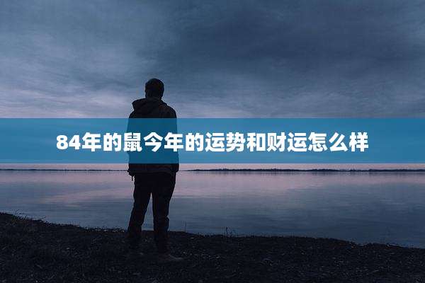84年的鼠今年的运势和财运怎么样