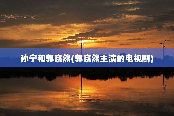 孙宁和郭晓然(郭晓然主演的电视剧)
