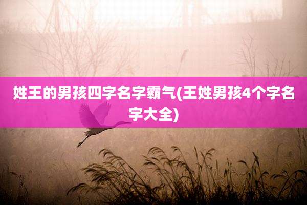 姓王的男孩四字名字霸气(王姓男孩4个字名字大全)