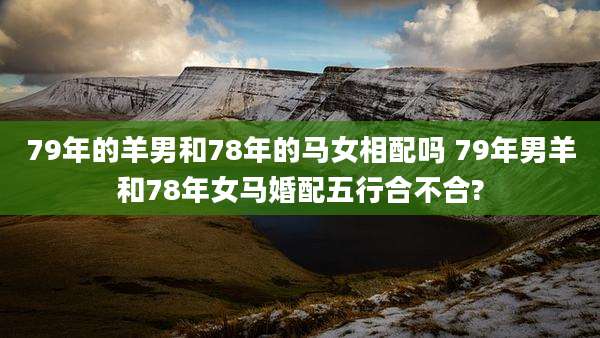 79年的羊男和78年的马女相配吗 79年男羊和78年女马婚配五行合不合?