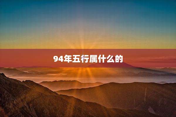 94年五行属什么的
