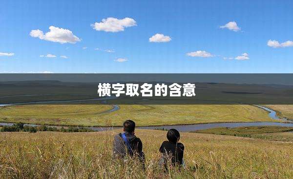 横字取名的含意
