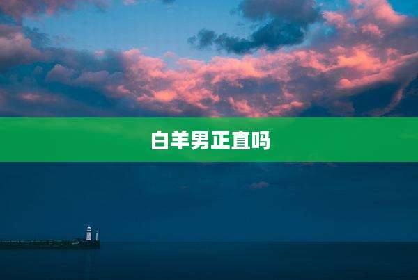 白羊男正直吗