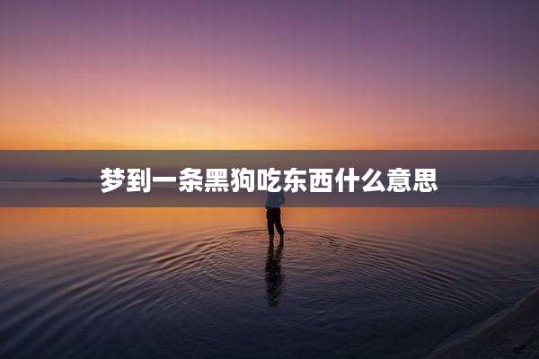 梦到一条黑狗吃东西什么意思