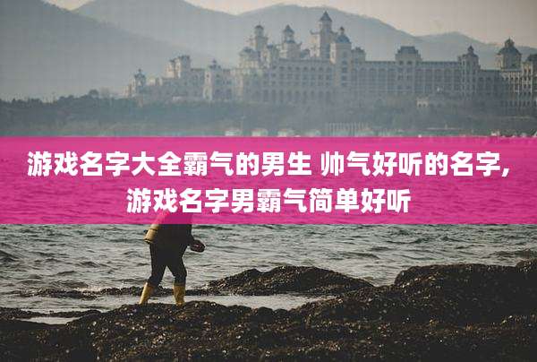 游戏名字大全霸气的男生 帅气好听的名字,游戏名字男霸气简单好听