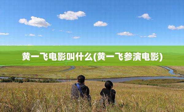 黄一飞电影叫什么(黄一飞参演电影)