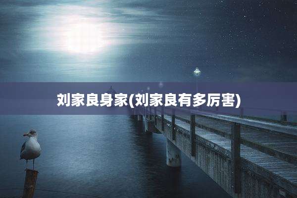 刘家良身家(刘家良有多厉害)