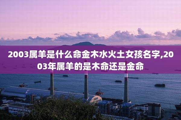 2003属羊是什么命金木水火土女孩名字,2003年属羊的是木命还是金命