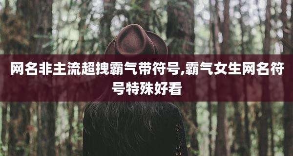 网名非主流超拽霸气带符号,霸气女生网名符号特殊好看
