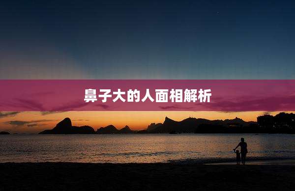 鼻子大的人面相解析
