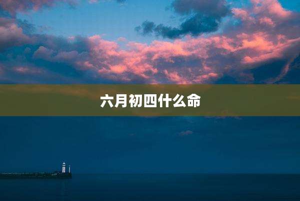 六月初四什么命