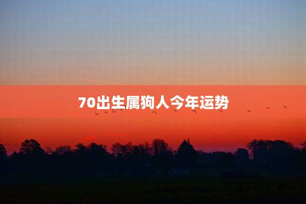 70出生属狗人今年运势